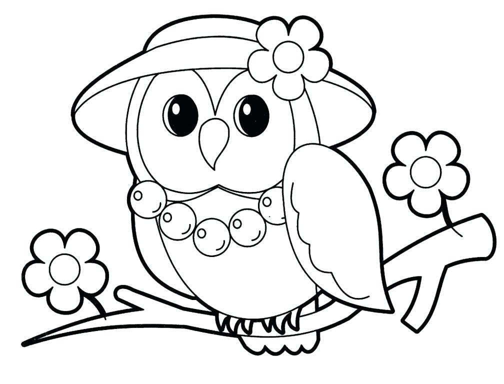 1008x768 Owl Coloring Page