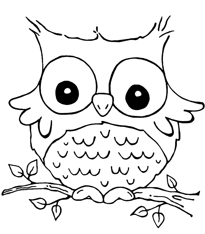 700x797 Baby Owl Coloring Pages
