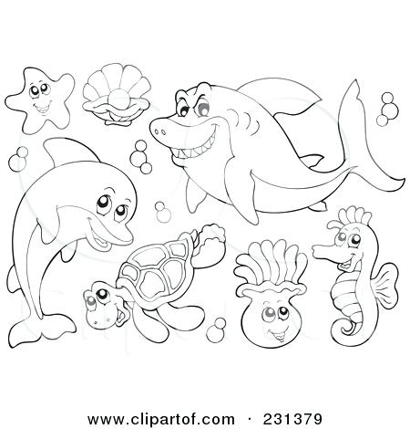 450x470 Oyster Animal Coloring Pages Ocean Animals Clam Page Oyster Animal