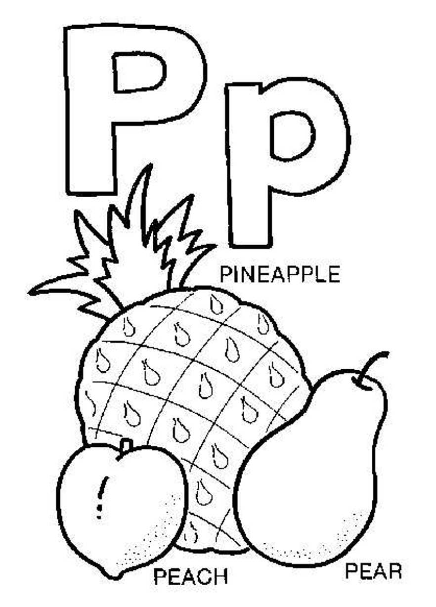 882x1228 Letter P Coloring Pages For Kids Best