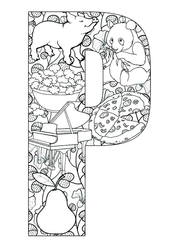 600x855 P Coloring Pages Coloring Page Alphabet P Coloring Pages New