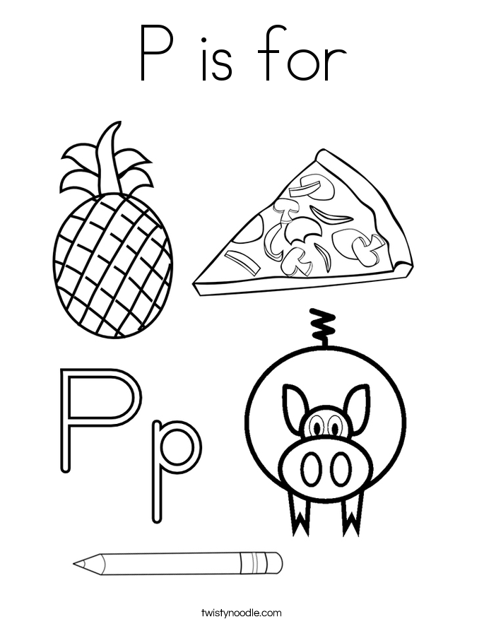 685x886 P Is For Coloring Page