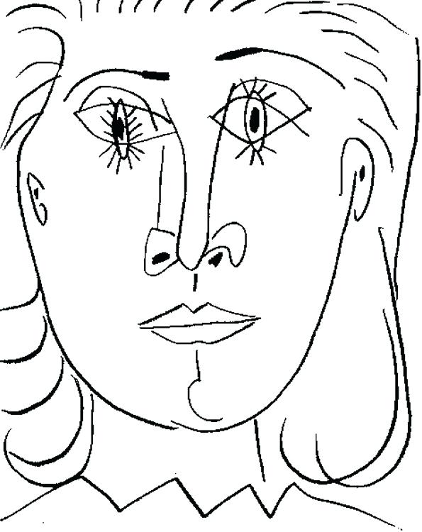 595x750 Pablo Picasso Coloring Pages Coloring Book In Addition To