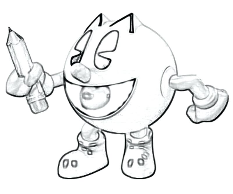 800x667 Pac Man Coloring Pages Free Printable Pac Man Coloring Pages