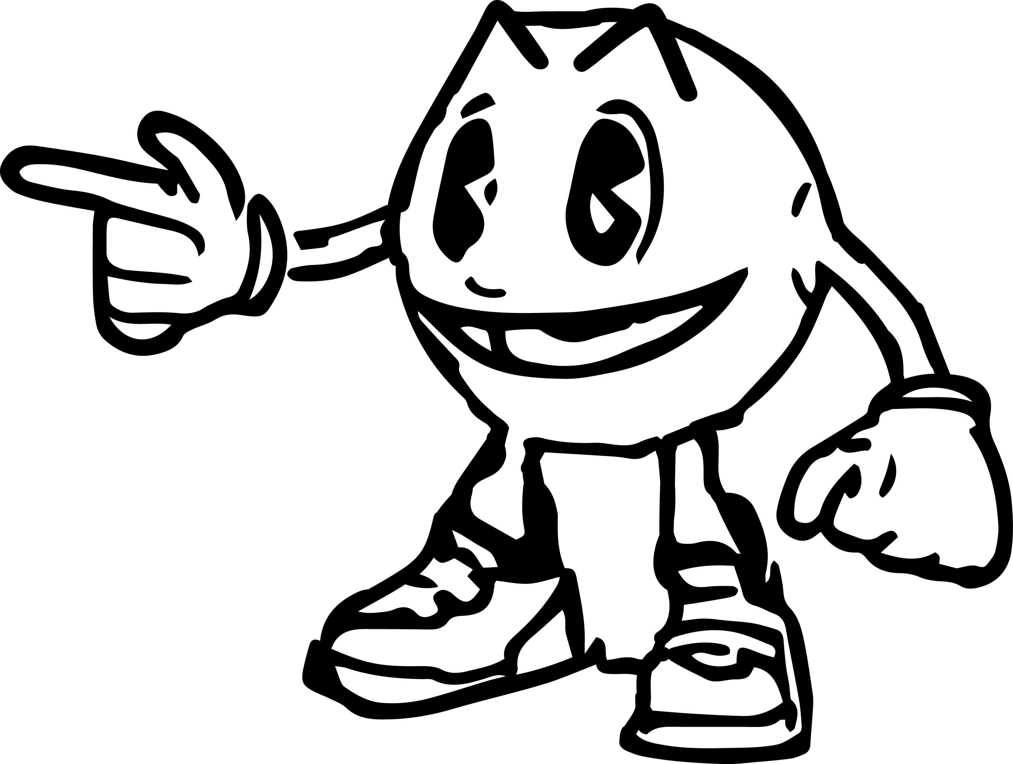 3416x2578 Pacman Coloring Pages