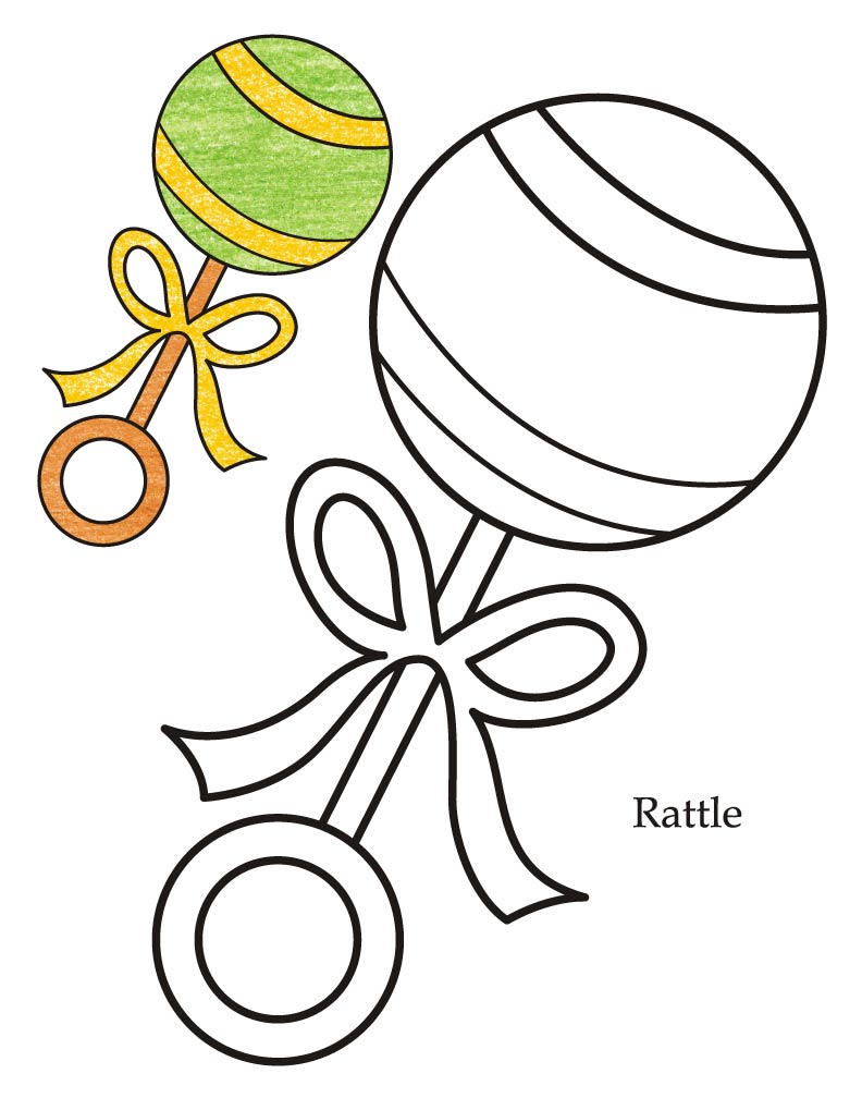 792x1008 How To Draw A Baby Rattle Group