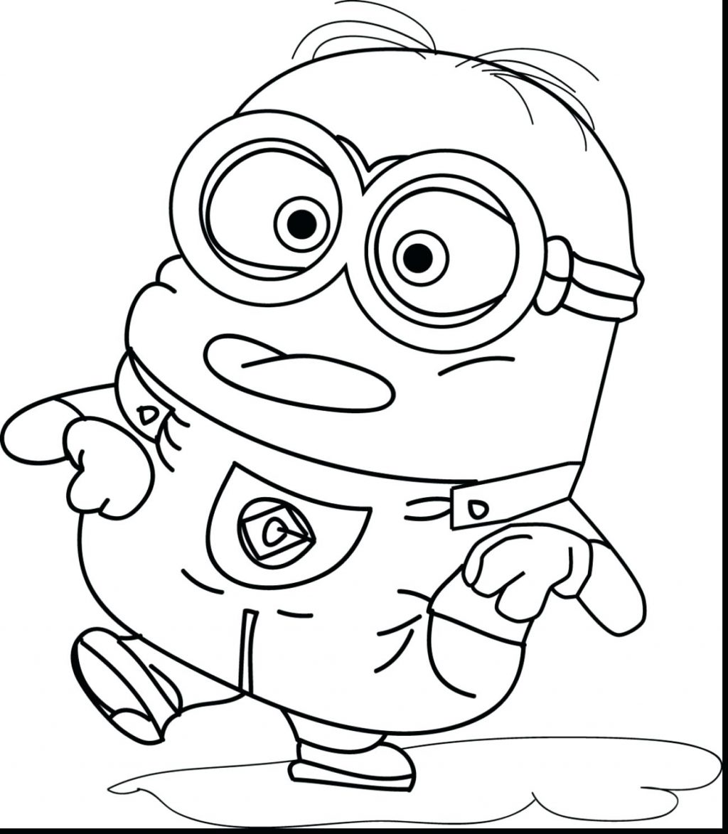 1024x1173 Coloring Page ~ Pac Man Coloring Page Extraordinary Minions Pages