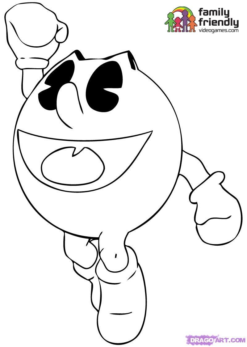 800x1123 Miracle Pac Man Coloring Pages To Print Bday P