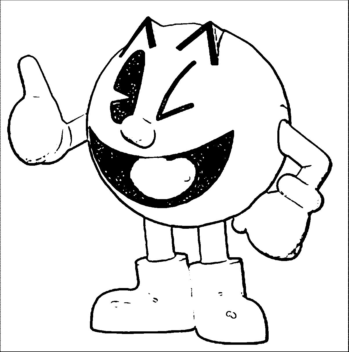 1203x1211 Pac Man Coloring Pages Alric Inside Pacman At Pac Man Coloring