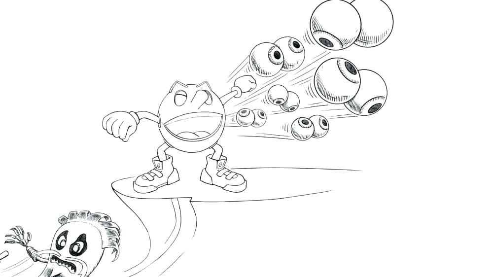 1000x562 Pac Man Coloring Pages Pac Man Printable Coloring Pages