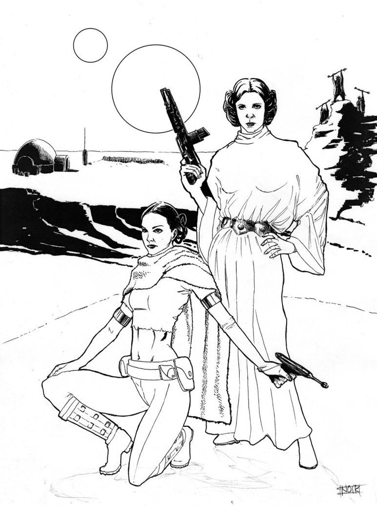 772x1036 Star Wars Leia And Padme By ~dre0083 On Coloring