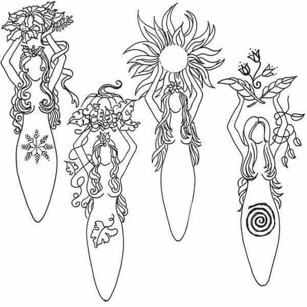 600x600 Pagan Earth Goddess Coloring Page Coloring Pages