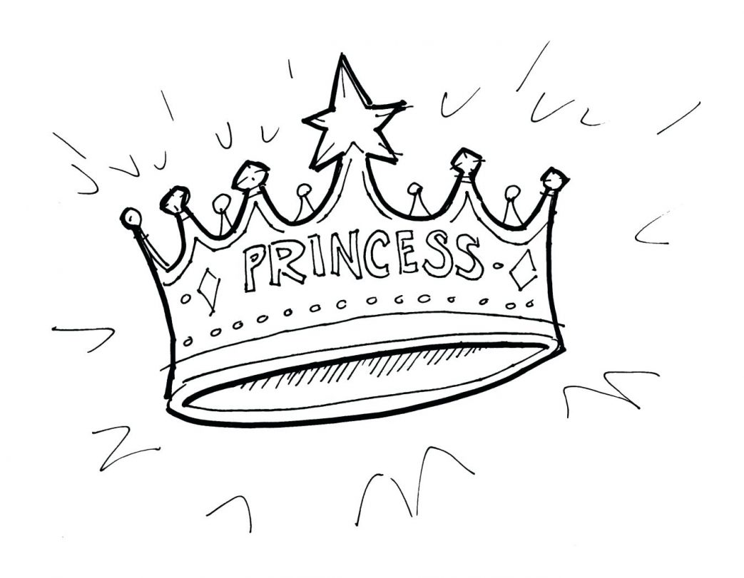 1043x811 Coloring Pages Christmas Tiara Princess Crown For Beauty Pageant