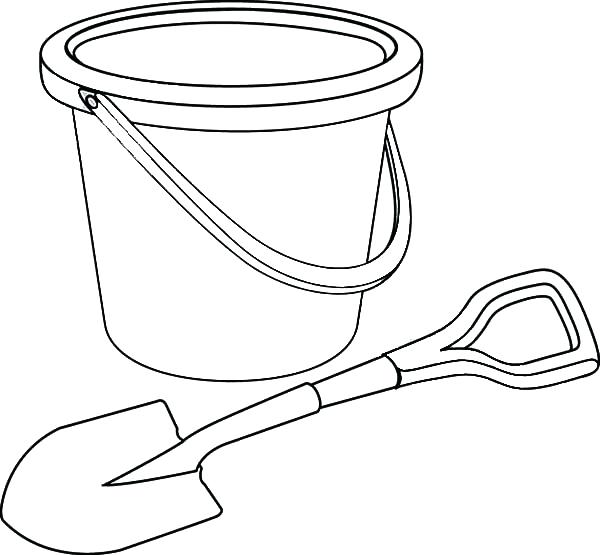 600x555 Beach Bucket And Shovel Coloring Page Pages Best Place To Color