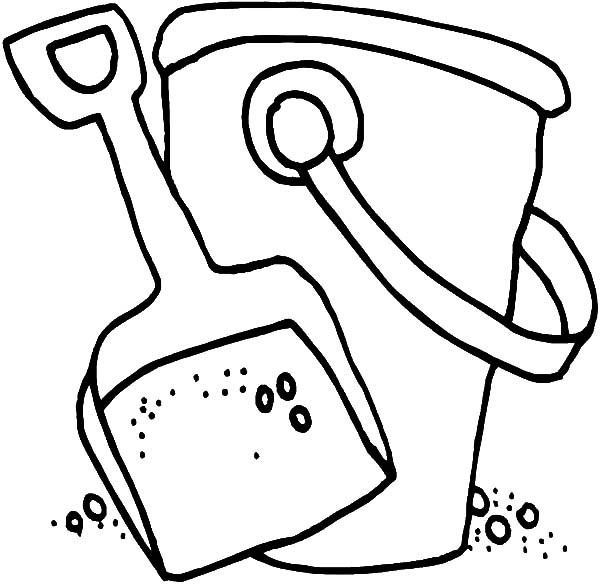 600x586 Beach Bucket Pail And Shovel Coloring Pages Best Place To Color