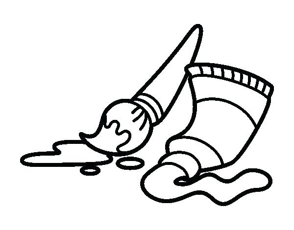 600x470 Paint Brush Coloring Page Paintbrush Coloring Pages Paintbrush