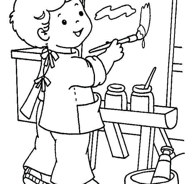 630x600 Painting Coloring Pages Free Paint Brush Coloring Pages Printable