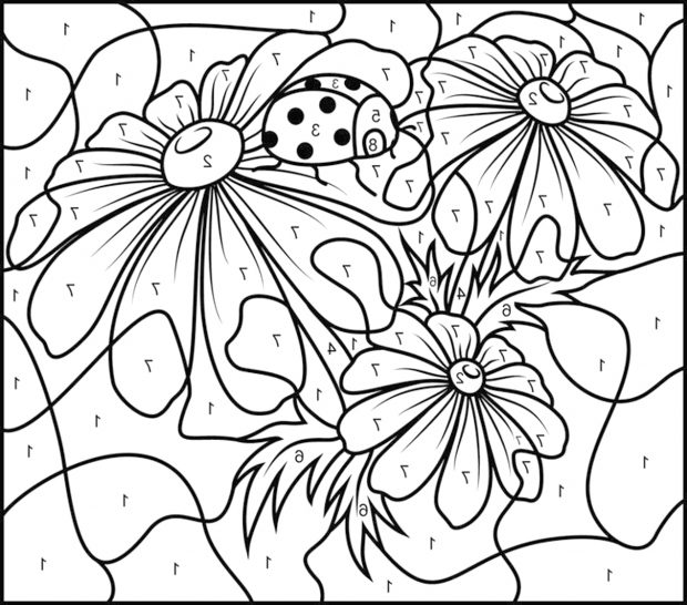 620x546 Paint Number Printables Great Numbers Coloring Pages Remedygolf.us