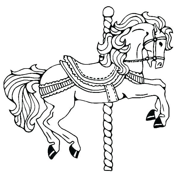 600x600 Carousel Horse Coloring Pages Paint Horse Coloring Pages Horse