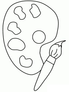 236x314 Clip Art Paint Palette (Coloring Page) Abcteach Color Page