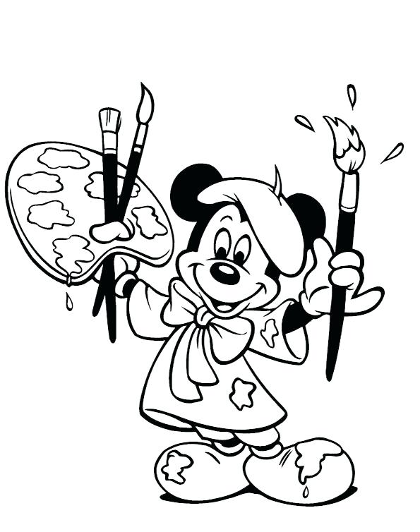 595x754 Paint And Coloring Painting Mickey Christmas Coloring Pages Paint