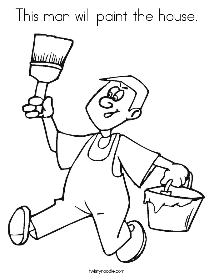 685x886 This Man Will Paint The House Coloring Page