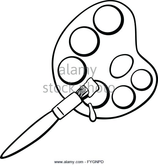 517x540 Paint Brush Coloring Page Art Brush Stock Photos Amp Art Brush