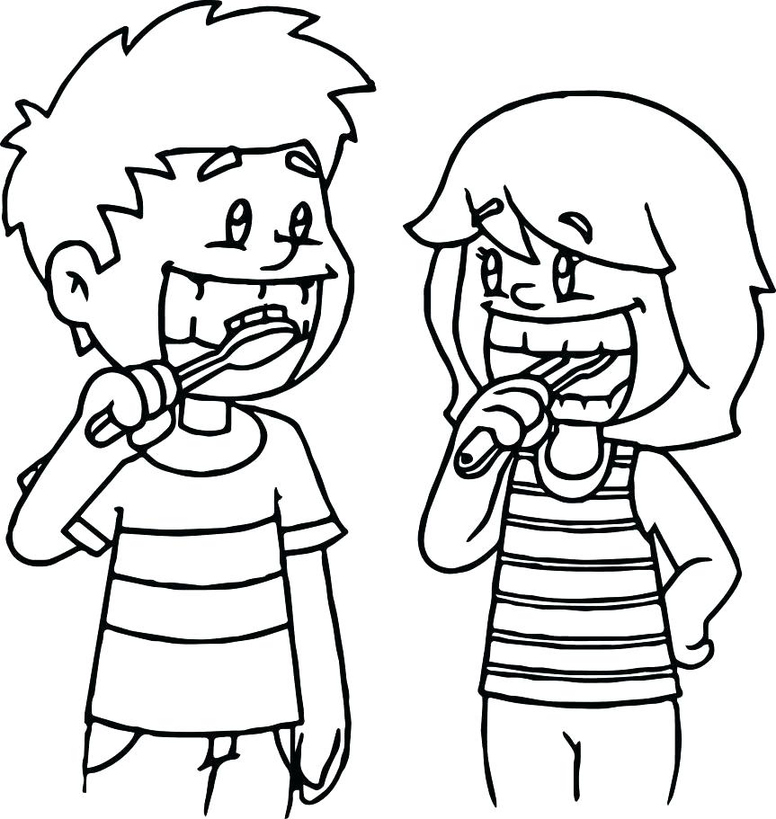 863x911 Paint Brush Coloring Page Teeth Brushing Coloring Pages Coloring
