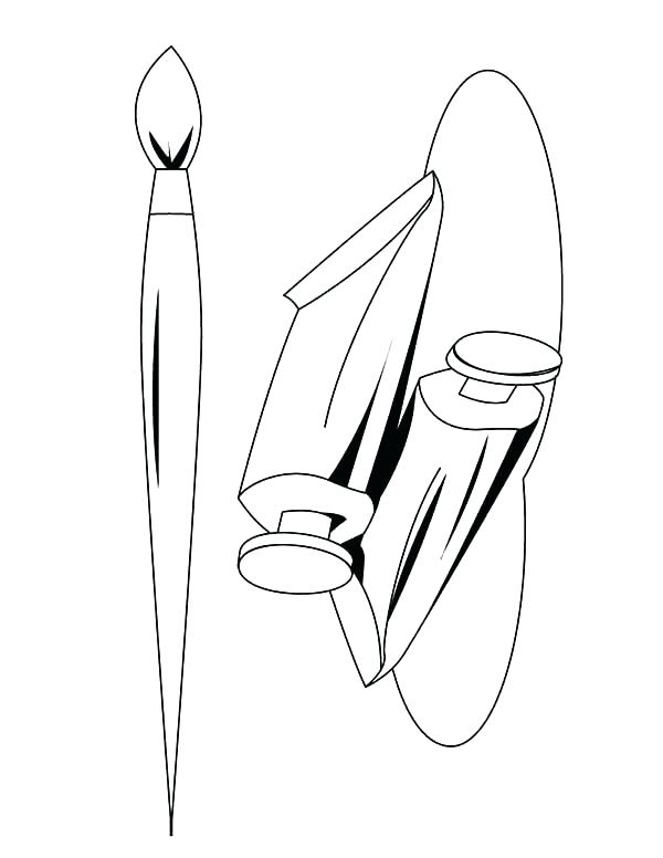 600x776 Paintbrush Coloring Page Printable Coloring Paint Brush Coloring