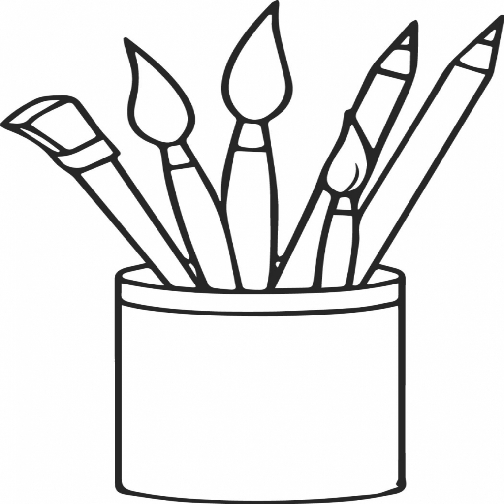 1024x1024 Magnificent Paint Brush Coloring Page Gallery
