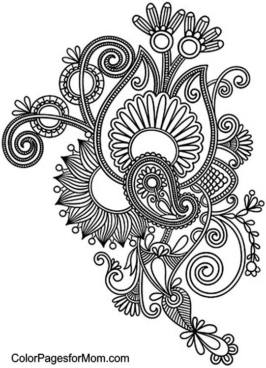 541x749 23 Best Paisley Coloring Pages For Adults Images