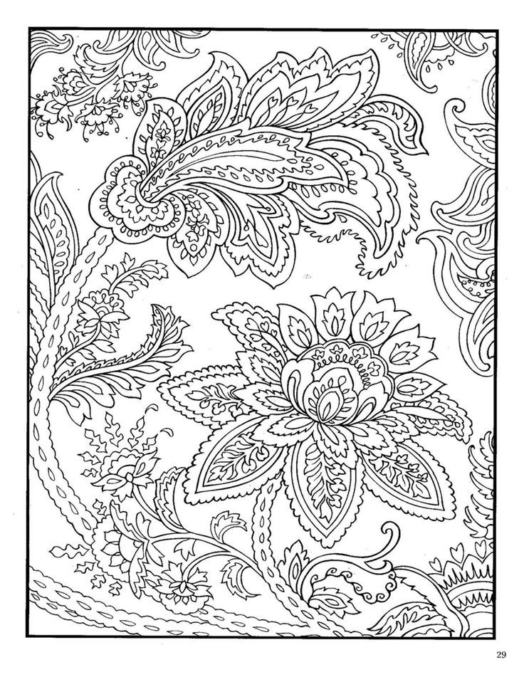 736x951 Adult Coloring Pages Paisley Deep Crys Out Download