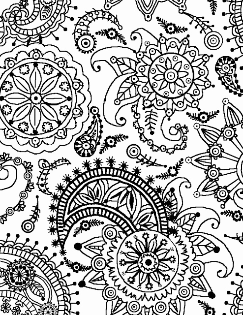 494x640 Animal Coloring Pages Paisley Flower Coloring Pages Ohmygirl.us