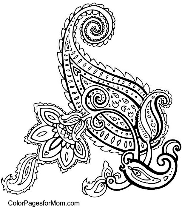 610x694 Adult Paisley Coloring Pages Printable