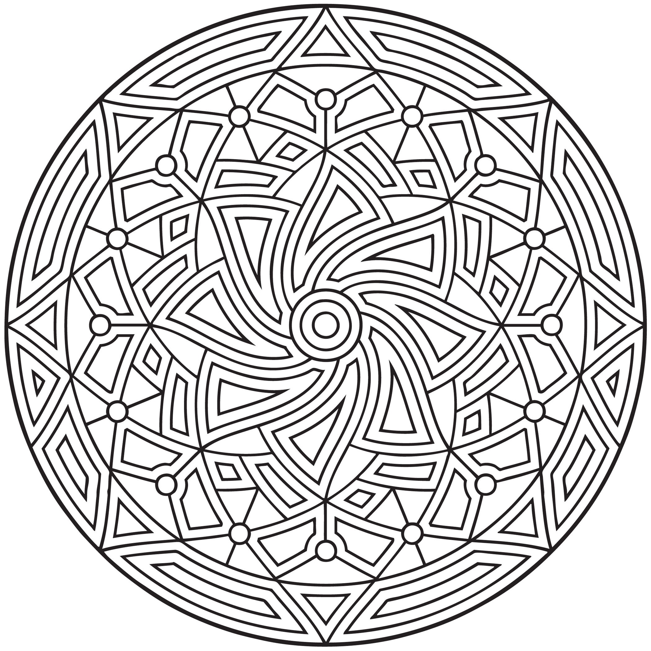 2100x2100 Flowers Paisley Design Coloring Page Cn7 Cool Pages