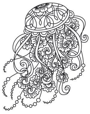 300x380 Jellyfish Mandala Clip Art Art Coloring Pages Amp Designs