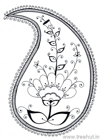 348x480 Paisley Pattern Clipart