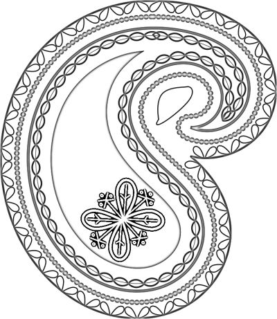 400x461 Coloring Pages Adults On Paisley Pattern Adapted From Openclipart