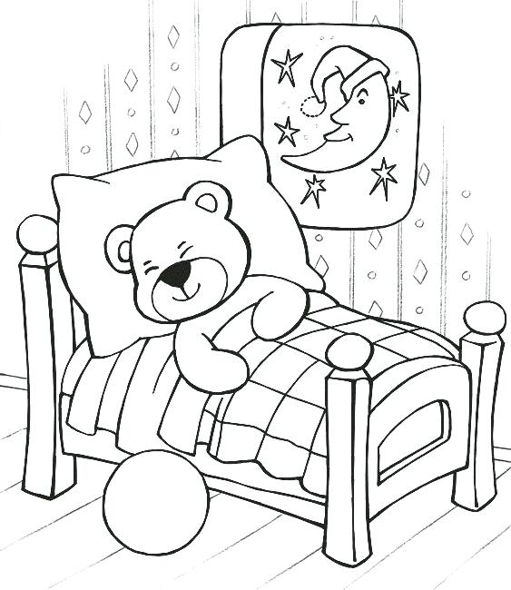 563x650 Free Teddy Bear Coloring Pages Wear Your Pajamas To Work Day Doll