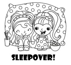 Pajama Party Coloring Pages