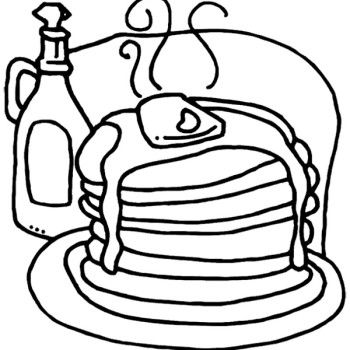 350x350 Pancake Pancakes Coloring Page. Stack Of Pancakes Coloring Page