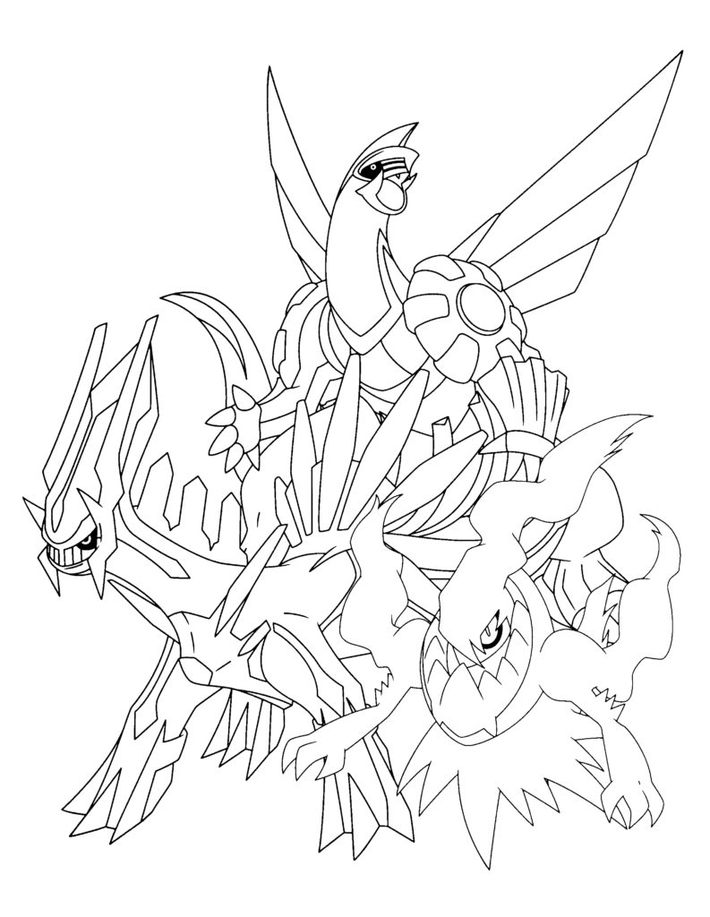 793x1024 Pokemon Coloring Pages Darkrai Dialga Palkia Colouri On C Images