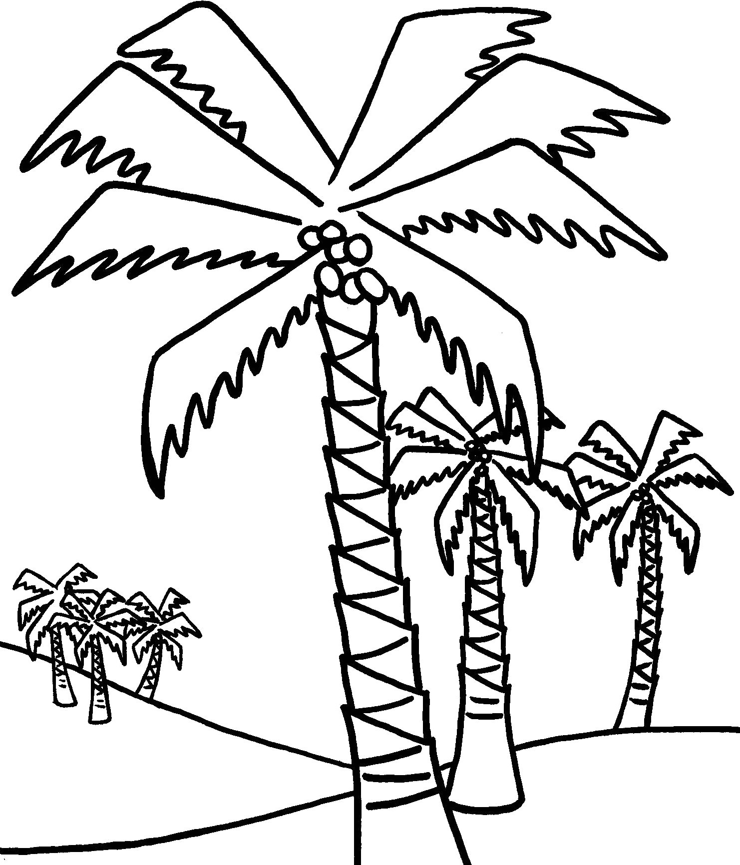 1482x1732 Palm Branch Coloring Page 386284 Magnificent Tree Colouring Pages
