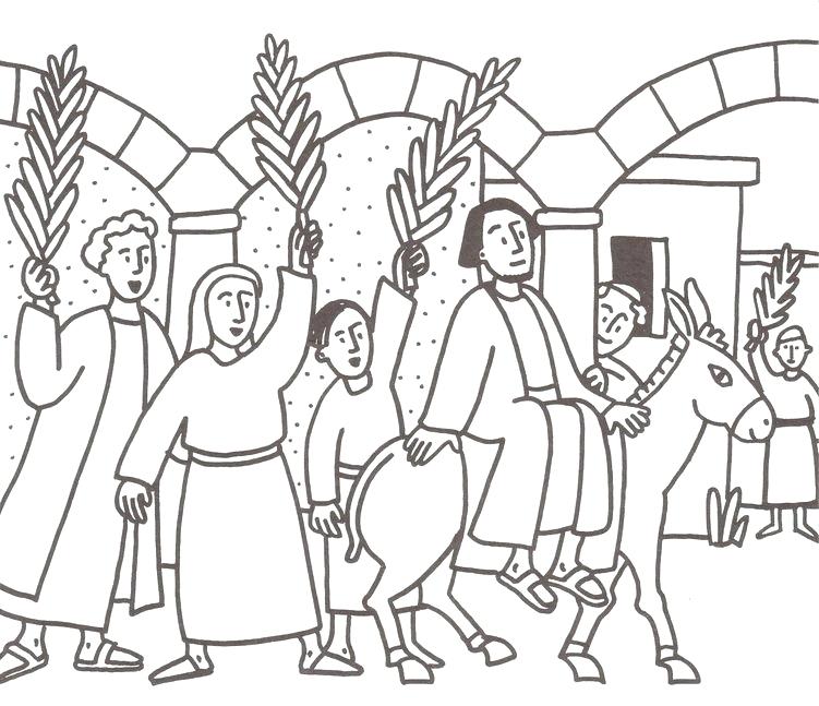 751x647 Palm Coloring Palm Coloring Page Palm Sunday Colouring Sheets