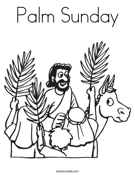 468x605 Palm Sunday Coloring Page