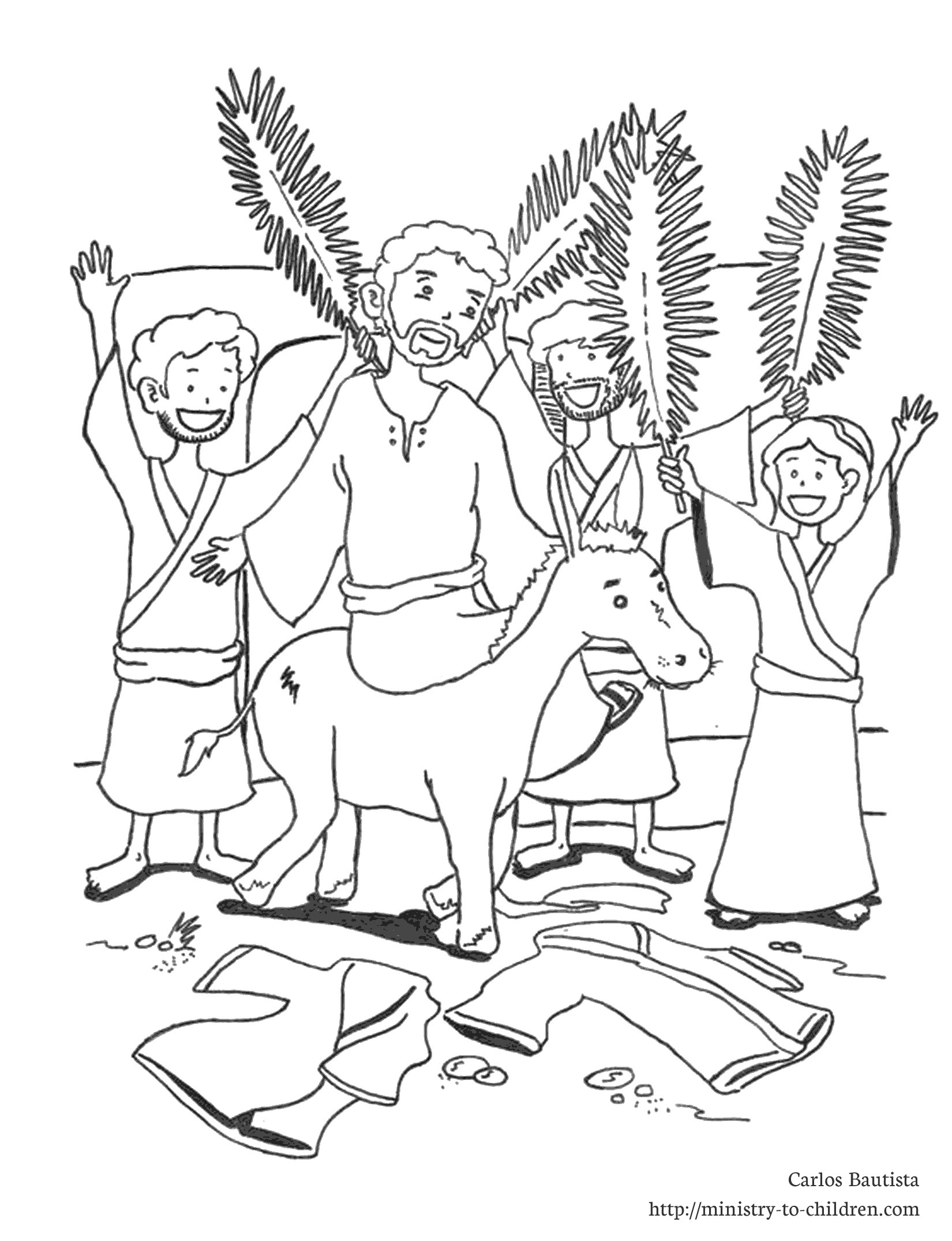 1650x2150 Palm Sunday Coloring Pages
