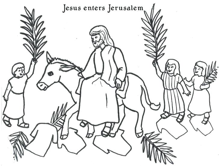 728x551 Palm Sunday Coloring Pages Catholic Sheets Free