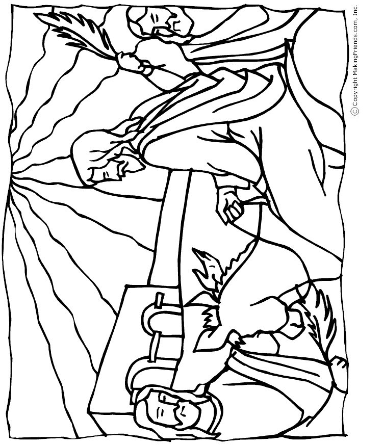 751x873 Palm Sunday Coloring Page