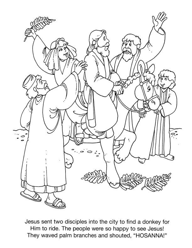 612x792 Elegant Palm Sunday Coloring Pages