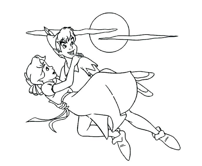 687x566 Peter Pan Coloring Pages Coloring Pan Coloring Pages Captivating